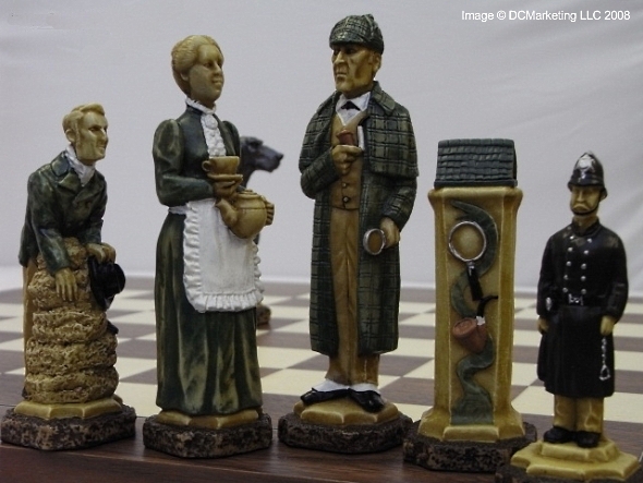 Sherlock Holmes Hand Decorated Theme Chess Set